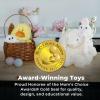 The Petting Zoo Bunny Rabbit Stuffed Animal Plushie, Gifts for Kids, Nuggetz Wildlife Animals, Tan Bunny Plush Toy, 6 inches