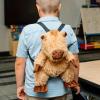 The Petting Zoo Capybara Stuffed Animal Plushie Backpack, Gifts for Kids, Wildlife Animal Toy, Brown Capybara Plush Toy Book Bag, 20 inches