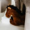 The Petting Zoo Clydesdale Horse Stuffed Animal Plushie, Gifts for Kids, Wild Onez Barnyard Animals, Brown Horse Plush Toy, Jumbo 27 inches