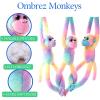 The Petting Zoo, Colorful Hanging Monkey Stuffed Animal, Ombrez Monkey Plush Toy, 20″ Blue