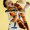The Petting Zoo Copperhead Snake Stuffed Animal Plushie, Gifts for Kids, Earth Keeperz Snake Animals, Zoologee Orange Copperhead Snake Plush Toy, 54 inches