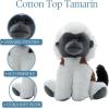The Petting Zoo Cotton Top Tamarin Stuffed Animal Plushie, Gifts for Kids, Wild Onez Wildlife Animals, Monkey Plush Toy 9 inches
