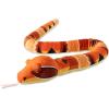 The Petting Zoo Cottonmouth Snake Stuffed Animal Plushie, Gifts for Kids, Earth Keeperz Snake Animals, Zoologee Orange Cottonmouth Snake Plush Toy, 54 inches