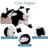 The Petting Zoo Cow Stuffed Animal Plushie, Gifts for Kids, Puppetz Animals, Cow Plush Toy 15 Inches
