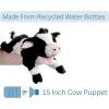 The Petting Zoo Cow Stuffed Animal Plushie, Gifts for Kids, Puppetz Animals, Cow Plush Toy 15 Inches