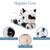 The Petting Zoo Cow Stuffed Animal Plushie Slap Bracelet, Gifts for Kids, Slapstix Wildlife Animals, Cow Plush Toy, 10 inches