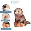 The Petting Zoo Coyote Stuffed Animal, Gifts for Kids, Wild Onez Zoo Animals, Coyote Plush Toy 12 inches
