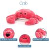 The Petting Zoo Crab Stuffed Animal Plushie, Gifts for Kids, Sealife Fuzzlez Animals, Crab Plush Toy, 10 inches
