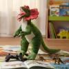 The Petting Zoo Dilophosaurus Dinosaur Stuffed Animal Plushie, Dinosaur Animals, Green Dinosaur Plush Toy 22 inches