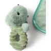 The Petting Zoo Dinosaur Stuffed Animal Plushie Blanket and Rattle, Gifts for Kids, Bumblez Animals, Green Dinosaur Plush Toy, 30 inches