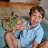 The Petting Zoo Dinosaur Triceratops Stuffed Animal Plushie, Gifts for Kids, Puppetz Animals, Brown Triceratops Plush Toy 12 Inches