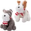 The Petting Zoo Dog Plush Toy, Gifts for Kids, Holiday Fuzzlez Schnauzer Puppy Plush Toy, 10″ (Tan)(Tan)