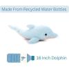 The Petting Zoo Dolphin Stuffed Animal Plushie, Gifts for Kids, Sealife Fuzzlez Animals, Blue Dolphin Plush Toy, 16 inches