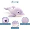 The Petting Zoo Dolphin Stuffed Animal Plushie, Gifts for Kids, Sealife Fuzzlez Animals, Purple Dolphin Plush Toy, 16 inches