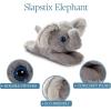 The Petting Zoo Elephant Stuffed Animal Plushie Slap Bracelet, Gifts for Kids, Slapstix Animals, Elephant Plush Toy 10 Inches