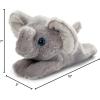 The Petting Zoo Elephant Stuffed Animal Plushie Slap Bracelet, Gifts for Kids, Slapstix Animals, Elephant Plush Toy 10 Inches