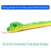 The Petting Zoo Emerald Tree Boa Snake Stuffed Animal Plushie, Gifts for Kids, Earth Keeperz Snake Animals, Zoologee Green Emerald Tree Boa Snake Plush Toy, 54 inches