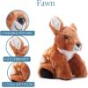 The Petting Zoo Fawn Stuffed Animal Plushie, Gifts for Kids, Wild Onez Wildlife Animals, Fawn Plush Toy 9 inches