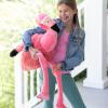 The Petting Zoo Flamingo Stuffed Animal Plushie, Gifts for Kids, Wild Onez Wildlife Animals, Jumbo Pink Flamingo Plush Toy 20 inches