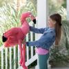 The Petting Zoo Flamingo Stuffed Animal Plushie, Gifts for Kids, Wild Onez Wildlife Animals, Jumbo Pink Flamingo Plush Toy 20 inches