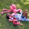 The Petting Zoo Flamingo Stuffed Animal Plushie, Gifts for Kids, Wild Onez Wildlife Animals, Jumbo Pink Flamingo Plush Toy 20 inches