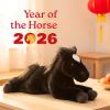 The Petting Zoo Floppy Black Horse Stuffed Animal Plushie, Gifts for Kids, Wild Onez Barnyard Animals, Black Horse Plush Toy, 16 inches