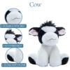 The Petting Zoo Floppy Cow Stuffed Animal Plushie, Gifts for Kids, Wild Onez Wildlife Animals, Cow Plush Toy 9 inches