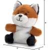 The Petting Zoo Fox Stuffed Animal Plushie, Gifts for Kids, Nuggetz Wildlife Animals, Fox Plush Toy, 6 inches
