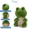 The Petting Zoo Frog Stuffed Animal Plushie, Gifts for Kids, Nuggetz Wildlife Animals, Green Frog Plush Toy, 6 inches