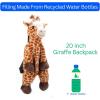 The Petting Zoo Giraffe Stuffed Animal Plushie Backpack, Gifts for Kids, Wildlife Animal Toy, Brown Giraffe Plush Toy Book Bag, 20 inches