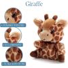 The Petting Zoo Giraffe Stuffed Animal Plushie, Gifts for Kids, Nuggetz Wildlife Animals, Giraffe Plush Toy, 6 inches
