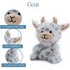 The Petting Zoo Goat Stuffed Animal Plushie, Gifts for Kids, Nuggetz Wildlife Animals, Goat Plush Toy, 6 inches