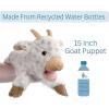 The Petting Zoo Goat Stuffed Animal Plushie, Gifts for Kids, Puppetz Animals, White Goat Plush Toy 15 Inches
