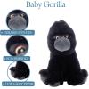 The Petting Zoo Gorilla Stuffed Animal Plushie, Gifts for Kids, Wild Onez Babiez Zoo Animals, Gorilla Plush Toy 6 inches