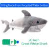 The Petting Zoo Great White Shark Stuffed Animal Plushie, Gifts for Kids, Earth Keeperz Sealife Animals, Zoologee Great White Shark Plush Toy, 20 inches