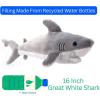 The Petting Zoo Great White Shark Stuffed Animal Plushie, Gifts for Kids, Earth Keeperz Sealife Animals, Zoologee Grey Great White Shark Plush Toy, 16 inches