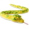 The Petting Zoo Green Tree Python Snake Stuffed Animal Plushie, Gifts for Kids, Earth Keeperz Snake Animals, Zoologee High Yellow Green Tree Python Snake Plush Toy, 54 inches