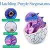 The Petting Zoo Hatchling Stegosaurus Dinosaur Stuffed Animal Plushie, Gift for Kids, Dinosaur Animals, Purple Dinosaur Plush Toy 8 inches