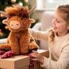The Petting Zoo Highland Cow Plushie Stuffed Animal, Gifts for Kids, Wild Onez Wildlife Animals, Cow Plush Toy, 9 inches