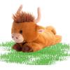 The Petting Zoo Highland Cow Stuffed Animal Plushie Slap Bracelet, Gifts for Kids, Slapstix Wildlife Animals, Brown Highland Cow Plush Toy, 9 inches