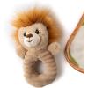 The Petting Zoo Lion Stuffed Animal Plushie Blanket and Rattle, Gifts for Kids, Bumblez Animals, Brown Lion Plush Toy, 30 inches