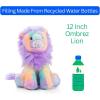 The Petting Zoo Lion Stuffed Animal Plushie, Ombrez Wildlife Animals, Rainbow Zoologee Lion Plush Toy 12 inches