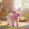 The Petting Zoo Longhorn Stuffed Animal Plushie, Gifts for Kids, Wild Onez Wildlife Animals, Pink Longhorn Plush Toy, 12 inches