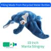 The Petting Zoo Manta Stingray Stuffed Animal Plushie, Gifts for Kids, Earth Keeperz Sealife Animals, Zoologee Blue Manta Stingray Plush Toy, 19 inches
