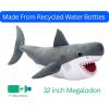 The Petting Zoo Megalodon Stuffed Animal Plushie, Gifts for Kids, Dinosaur Animals, Grey Dinosaur Plush Toy 32 inches