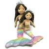 The Petting Zoo Mermaid Doll Plushie, Gifts for Girls, Ombrez Mermaid Stuffed Animals, Mermaid Plush Toy, Dark Skin, 17 Inch