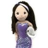 The Petting Zoo Mermaid Doll with Dolphin Stuffed Animal- Great Gifts for Girls, Mermaid Plush Doll with Dolphin Plush Toy, 17 inch (Brunette)