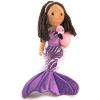 The Petting Zoo Mermaid Doll with Flamingo Stuffed Animal- Great Gifts for Girls, Mermaid Plush Doll with Flamingo Plush Toy, 17 inch (Dark Skin)