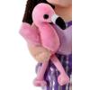 The Petting Zoo Mermaid Doll with Flamingo Stuffed Animal- Great Gifts for Girls, Mermaid Plush Doll with Flamingo Plush Toy, 17 inch (Dark Skin)