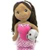 The Petting Zoo Mermaid Doll with Manatee Stuffed Animal- Great Gifts for Girls, -17 Inches (Dark-Skinned)